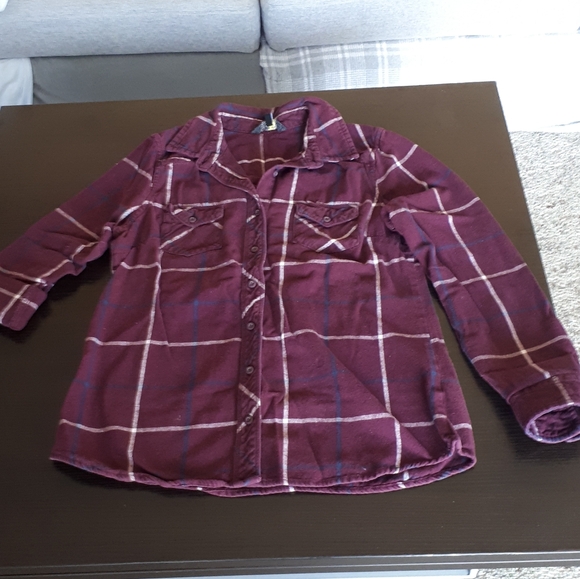 G21 Size Large Plaid Long Sleeve Short - Picture 3 of 6